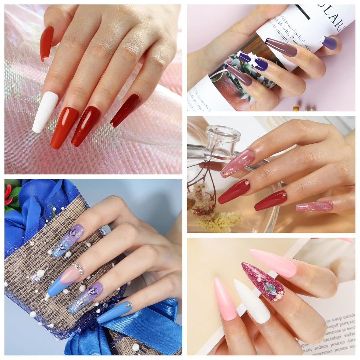 COSCELIA Kit de esmalte de uñas en gel de 53 piezas con luz UV y ki...