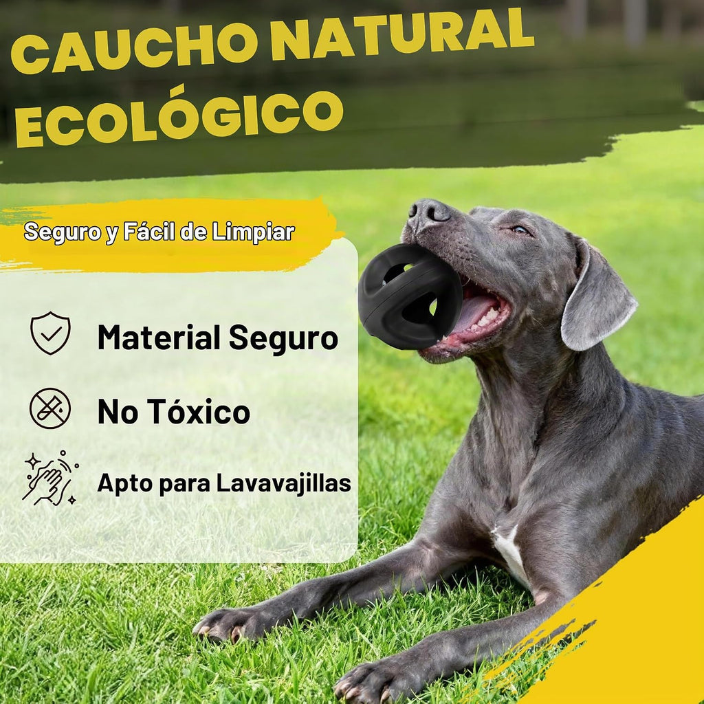 Fida Pelotas de goma natural para perros masticadores agresivos, juguetes duraderos para masticar perros grandes, juguetes interactivos de buscar y tira y afloja para razas medianas y grandes, no