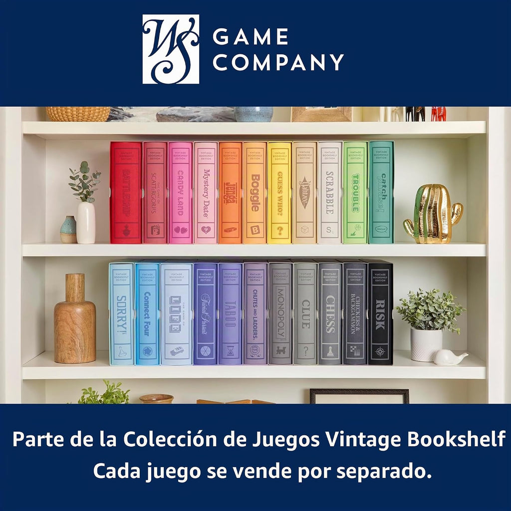 WS Game Company Juego de mesa de ajedrez Vintage Bookshelf Edition con