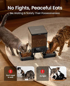 oneisall Alimentador automático para gatos 5G WiFi para 2 gatos