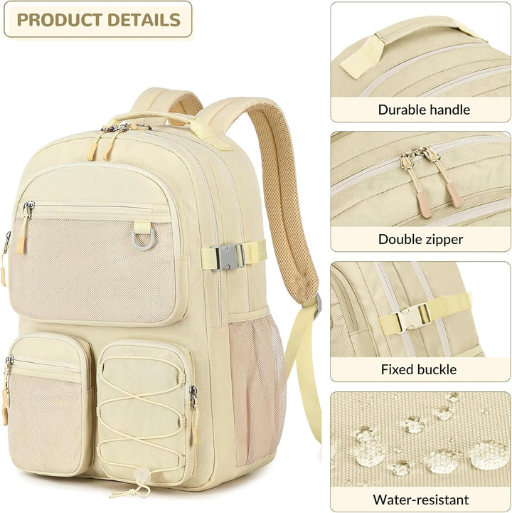 Lohol Mochila resistente al agua con múltiples bolsillos para viaje...