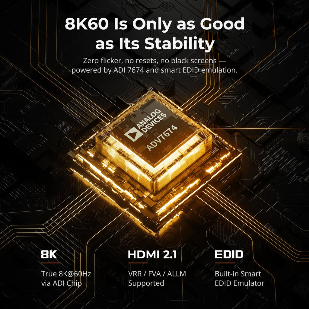 TESmart 8K@60Hz HDMI KVM interruptor 4 ordenadores 1 monitor, conmutador KVM de
