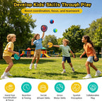 Juego de pelotas para lanzar y atrapar para niños, pelotas suaves adhesivas de béisbol para niños, para interiores y exteriores, patio, césped, camping, playa, juego para la familia, cumpleaños