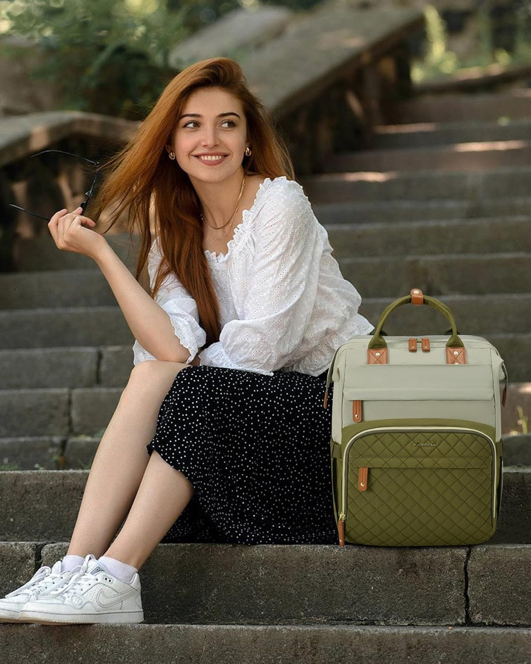 LOVEVOOK Mochila para laptop para mujer, 15.6 pulgadas, impermeable...