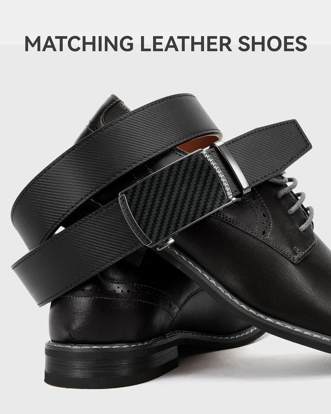 CHAOREN Cinturón para hombre de cuero con trinquete - Ajuste person...