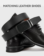 CHAOREN Cinturón para hombre de cuero con trinquete - Ajuste person...
