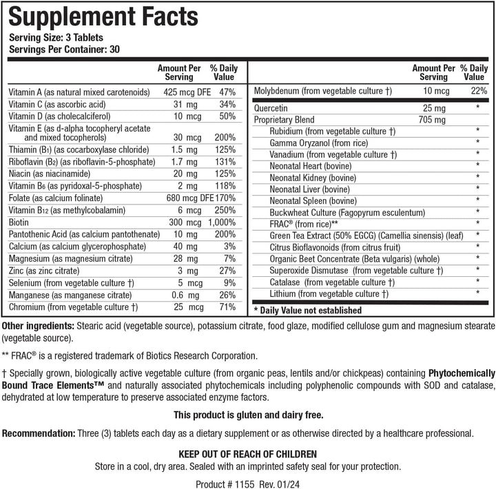 Biotics Research Bio Trophic Plus Food Form Integral Multivitamínic...