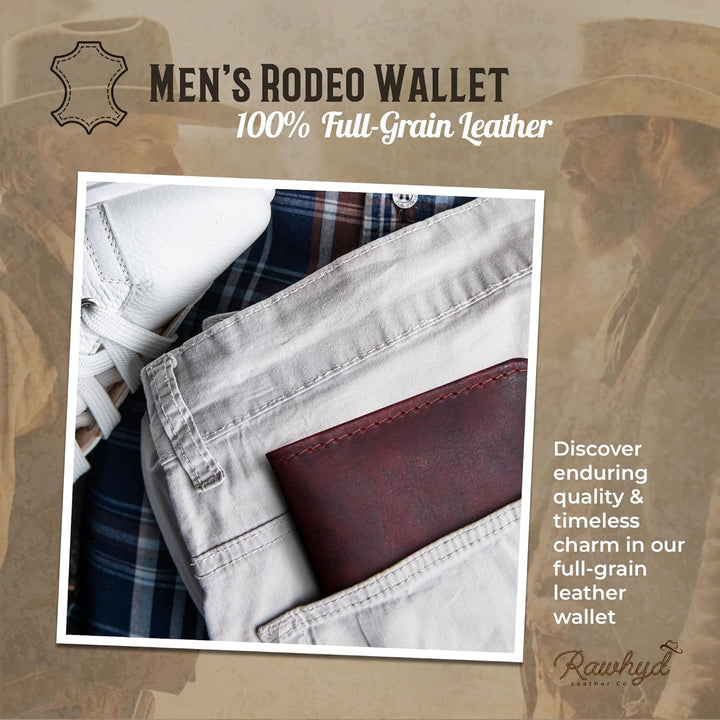 RAW HYD - Cartera larga de cuero para hombres | Funda de chequera d...