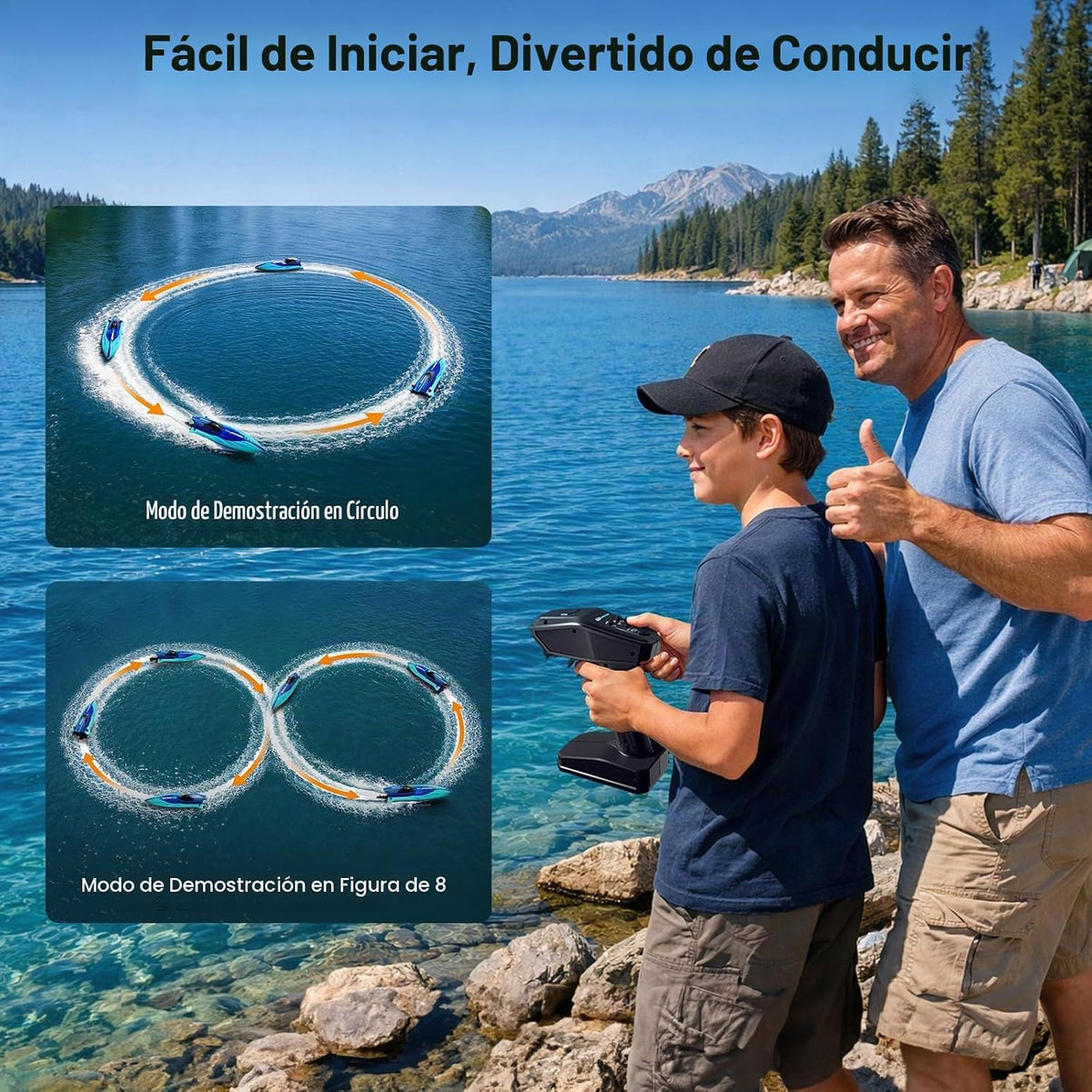 Geyiie Barco a control remoto sin escobillas para adultos y adolescentes