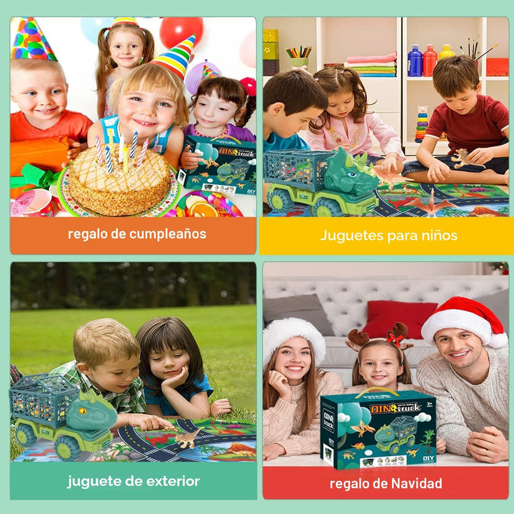 Camión de dinosaurios de juguete para niños de 3 a 5 años, juguete...