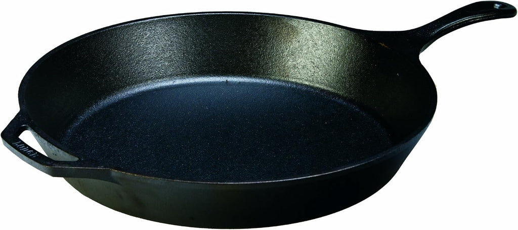 Lodge - Sartén de hierro fundido pre-sazonado, mango de fácil agarre, 15 pulgadas