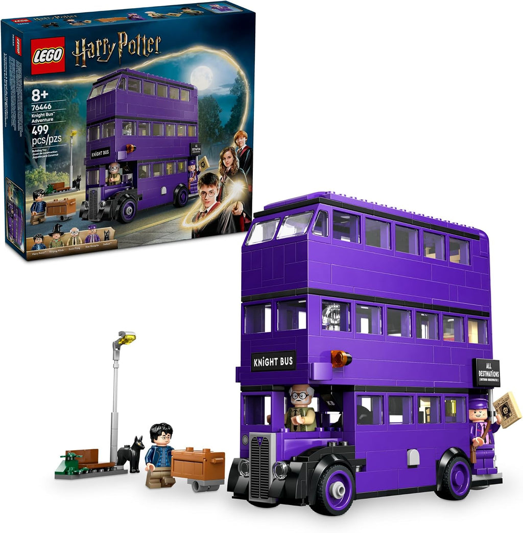 Lámpara LEGO Harry Potter Knight Bus Adventure - Juguete de construcción para niños, niños y niñas, a partir de 8 años - Autobús icónico de Harry Potter y el prisionero de Azkaban - con 5 minifiguras - Idea