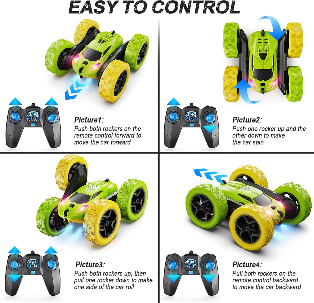 QUNREDA - Coche a control remoto, juguetes de coche RC para niños d...