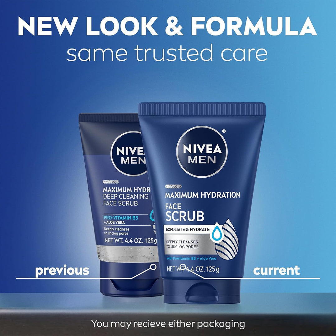 NIVEA MEN Exfoliante facial de limpieza profunda de hidratación máx...