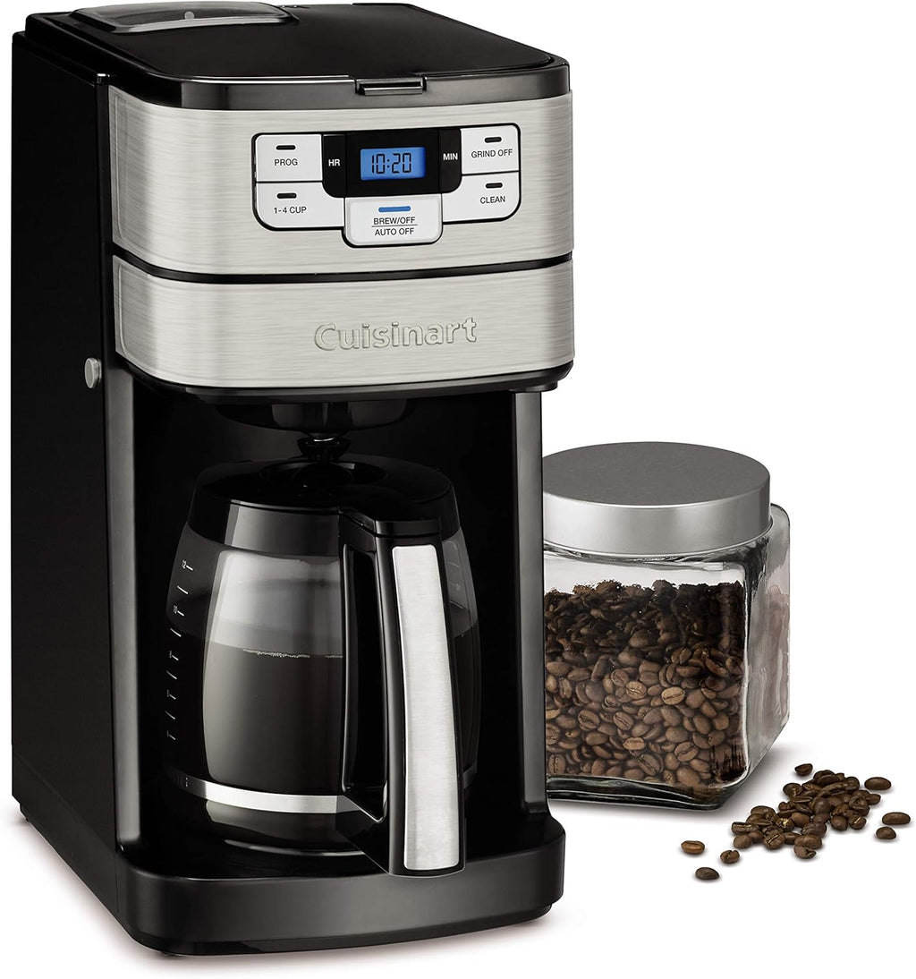 Cuisinart Cafetera automática de 12 tazas con molinillo de cuchilla, jarra