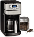 Cuisinart Cafetera automática de 12 tazas con molinillo de cuchilla, jarra