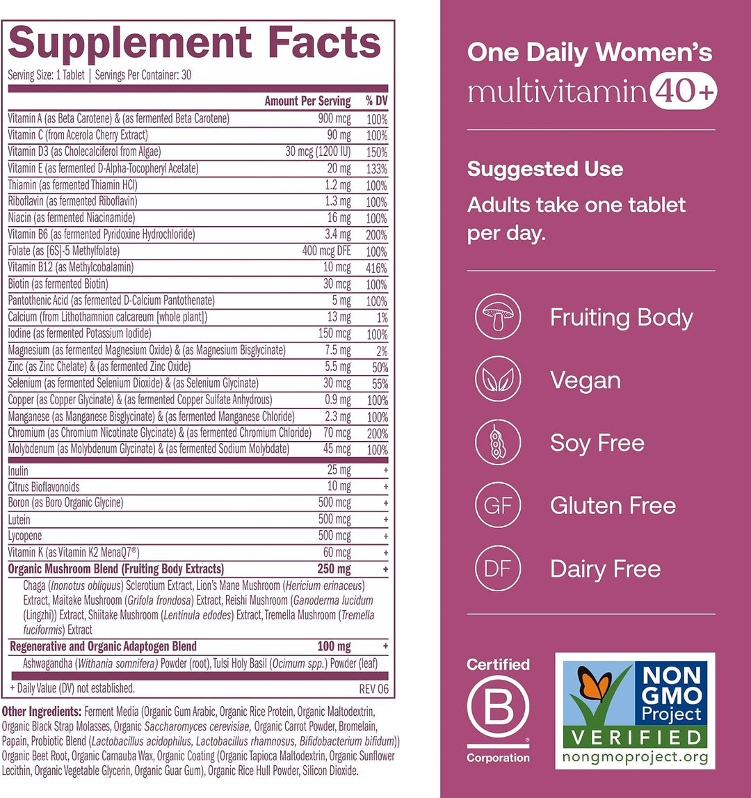 True Grace One Daily Multivitamínico para mujer 40+ (30 tabletas ve...