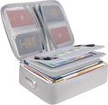 BALEINE Caja de documentos ignífuga con cerradura, bolsa portátil ignífuga para documentos, impermeable, cajas de archivos a prueba de fuego para documentos, caja organizadora de archivos para papeleo