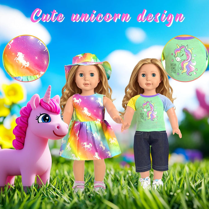 Accesorios de ropa de muñeca americana de 18 pulgadas, 18 piezas de...