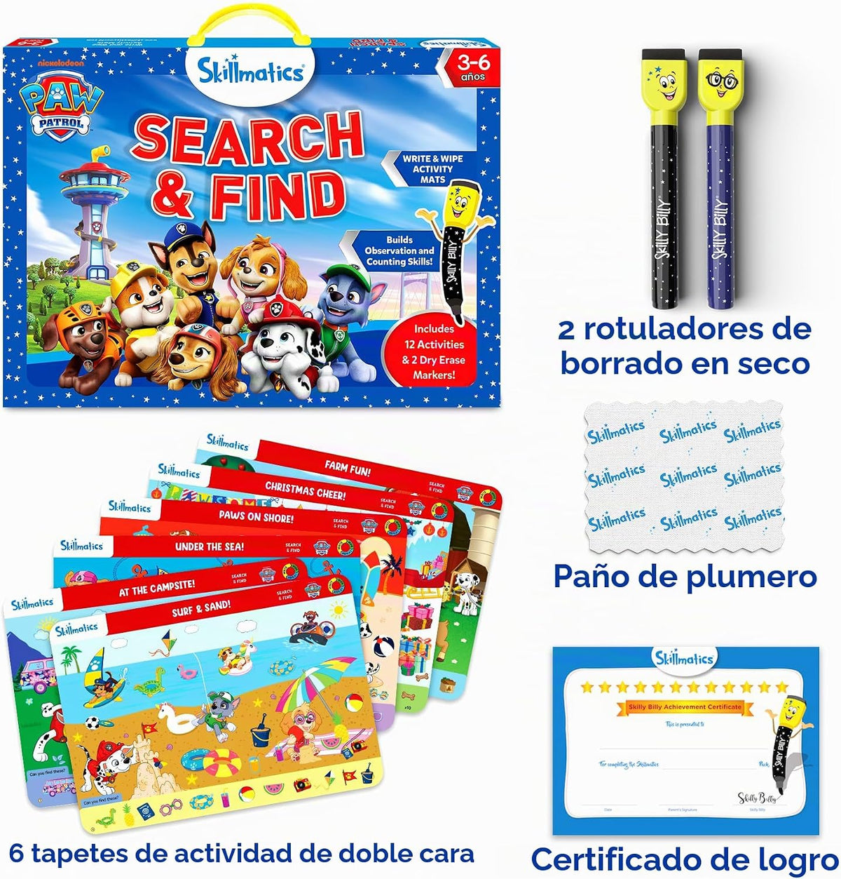 Skillmatics Buscar y encontrar - Patrulla Canina, actividad preescolar