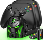 Estación de carga con batería recargable de 2 x 5520 mWh para mandos Xbox One/Series X|S con base de carga dual y 4 cubiertas (Cotrollers no incluidos)