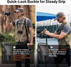 PGYTECH Cámara Strap Master, arnés de cámara dual para 3 cámaras, ajustable