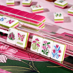 American Mahjong - Juego de azulejos de Mahjong, 160 rosas rosas de 4 capas con 4 dados con bolsa, caja de almacenamiento lista para regalo, juego de azulejos de Mahjong americano, juego de mahjong