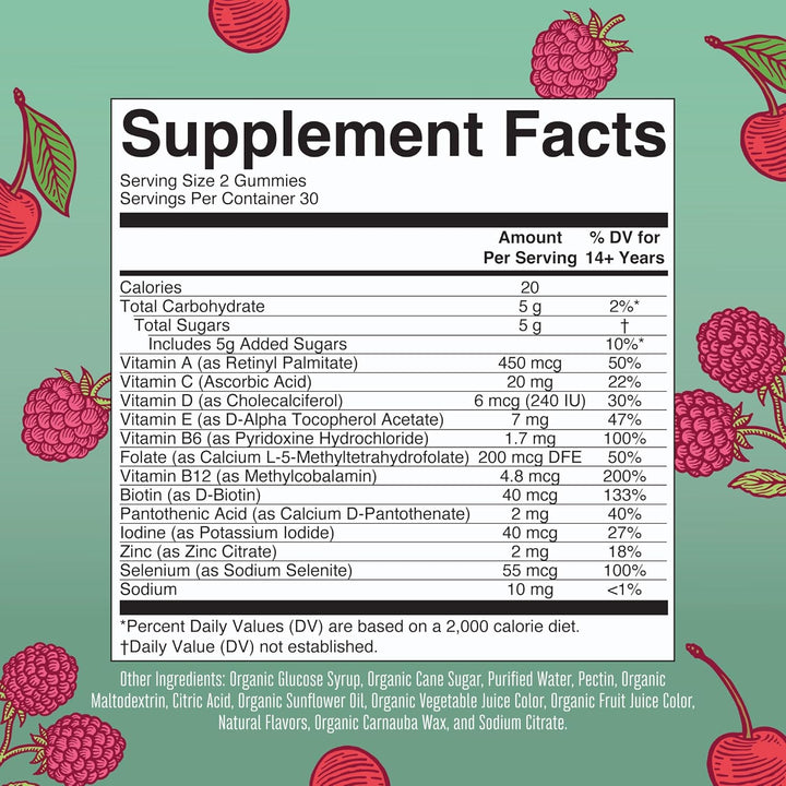 Vitaminas para mujer USDA Organic Vitaminas veganas para