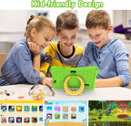 PRITOM - Tableta infantil de 7 pulgadas, 32 GB, WiFi, aplicaciones para niños, Verde