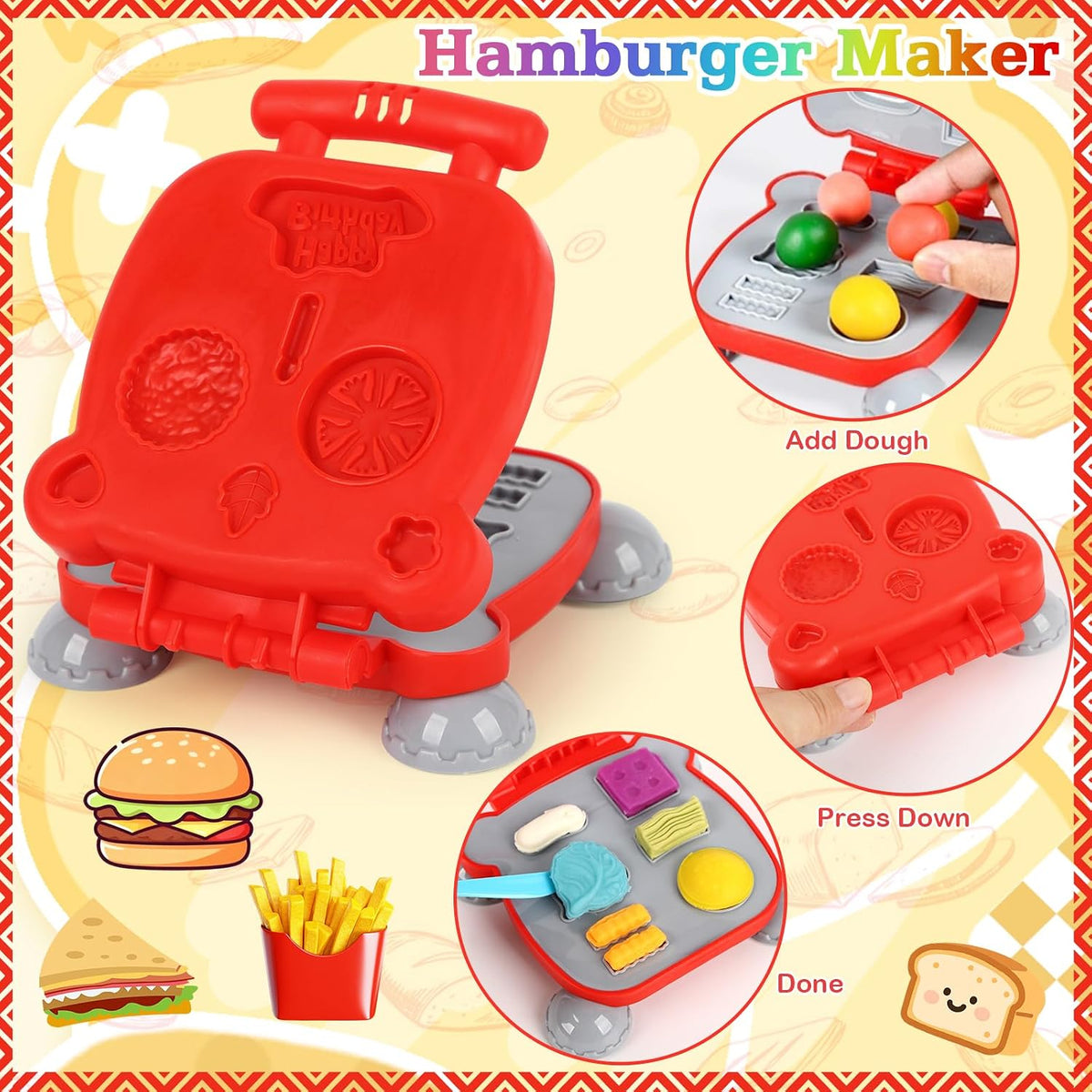 Set 3 en 1 de Masa de Jugar, 24 Colores de Herramientas de Cocina para Niños de 3 a 8 Años
