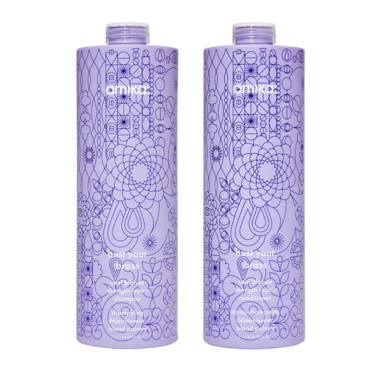 amika bust your brass cool blonde strength repair shampoo