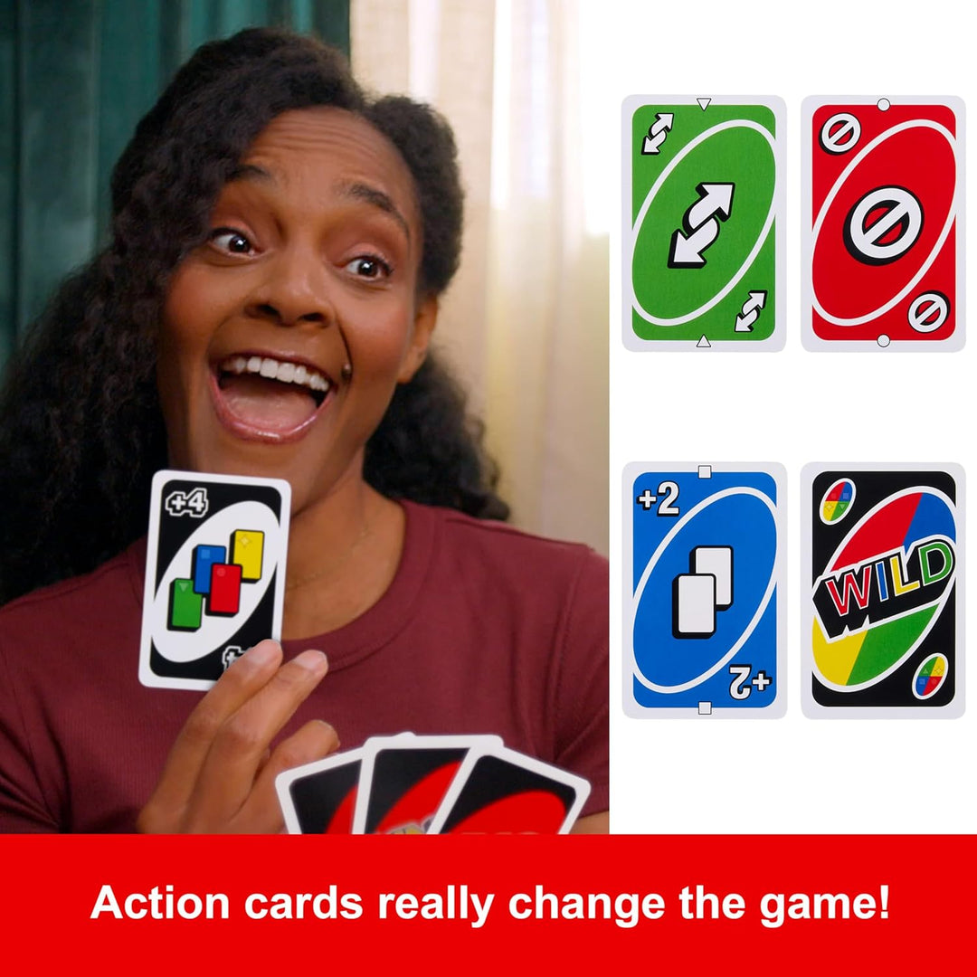 Mattel Games UNO Juego de cartas de emparejar color y