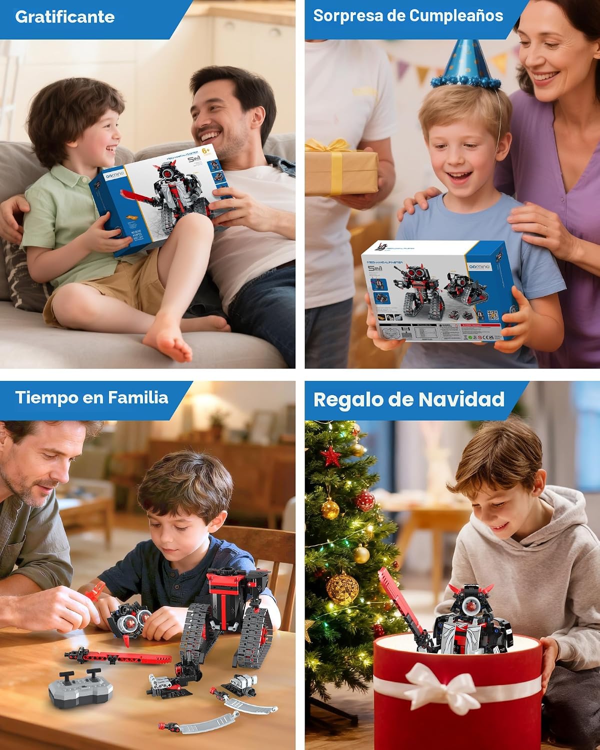 Opmind 5-en-1 STEM RC Robot Building Kit - 443PCS, Gift para Boys Ages 8-13