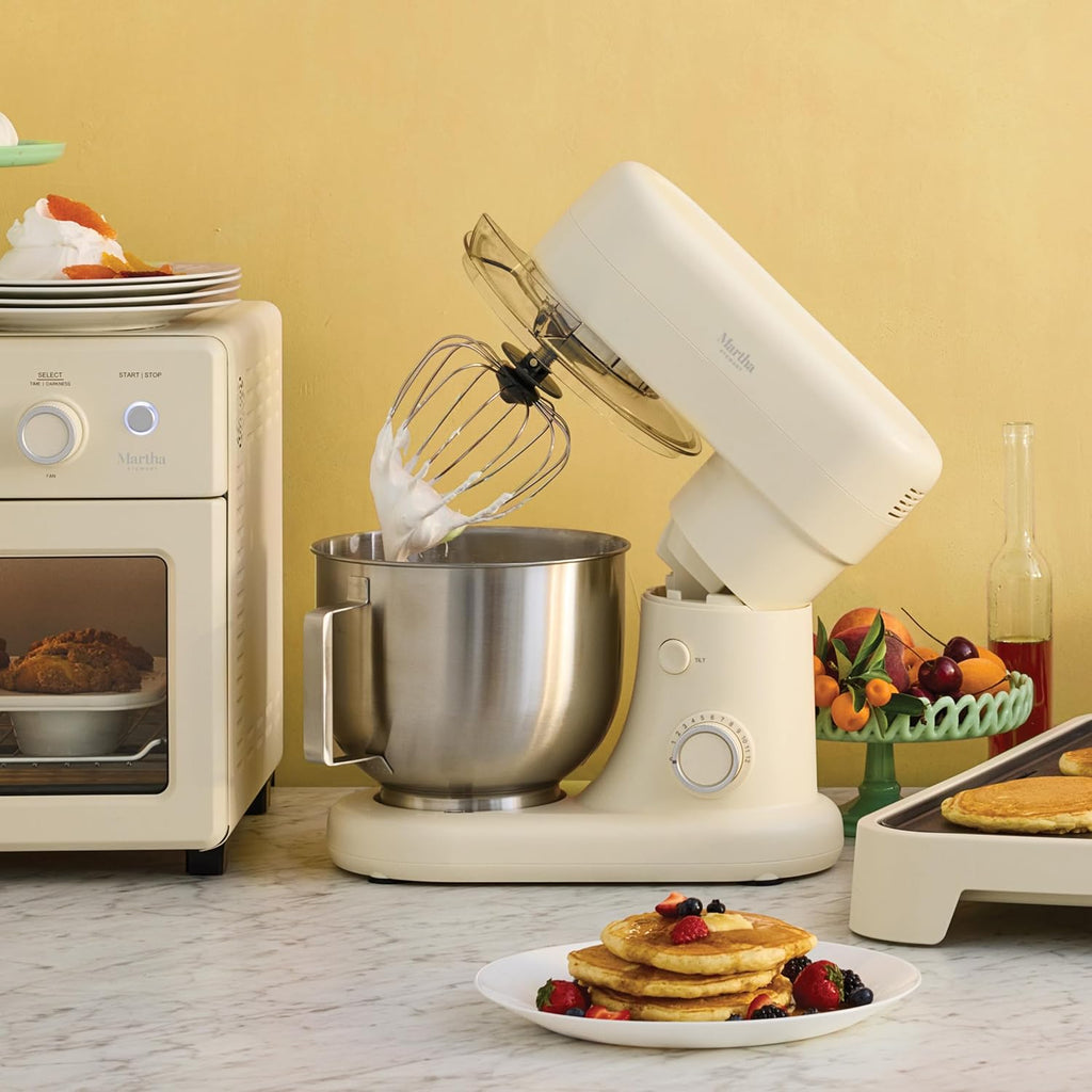 Martha Stewart Batidora de pie con cabezal inclinable de 5.3 cuartos, 12