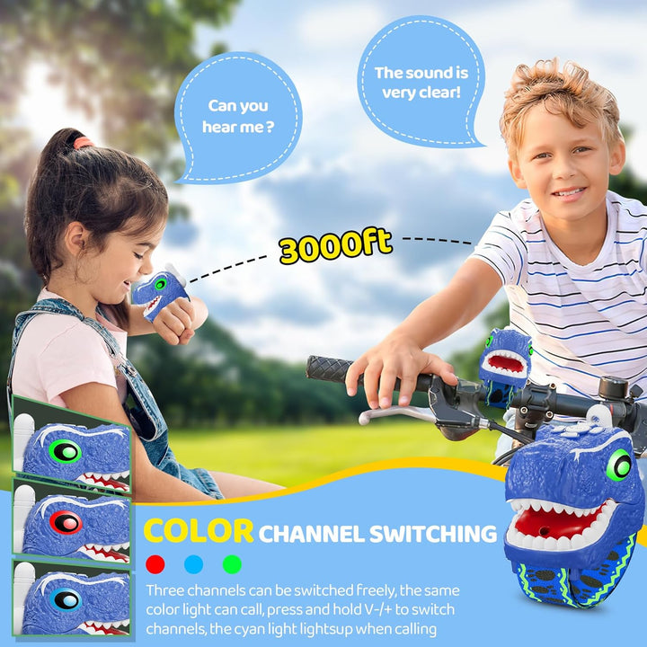 Walkie Talkies de dinosaurio para niños, paquete de 3 unidades de e...
