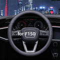Funda de volante de cuero Yangday para Ford F150 F250 F350, 15.5-16 pulgadas, funda de volante para coche con antideslizante y transpirable (Negro)