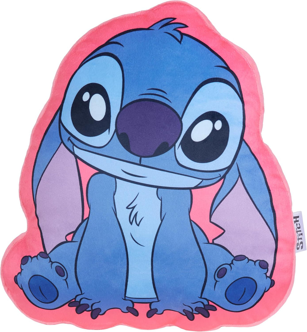 Cojines 3D de Peluche Disney Stitch para Cama y Viaje, Almohada Acurrucable de Personaje, Accesorios de Dormitorio, Decoración de Habitación, Regalos para Niños (Stitch Azul/Rosado)