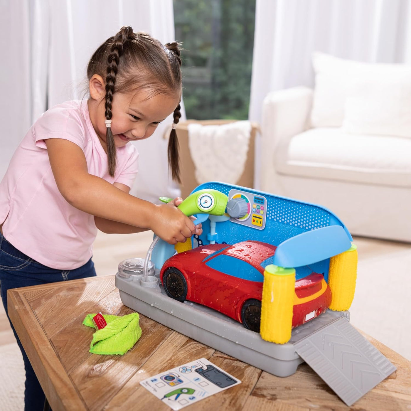 Melissa Doug Spray Shine Car Wash - Juego de juguete de