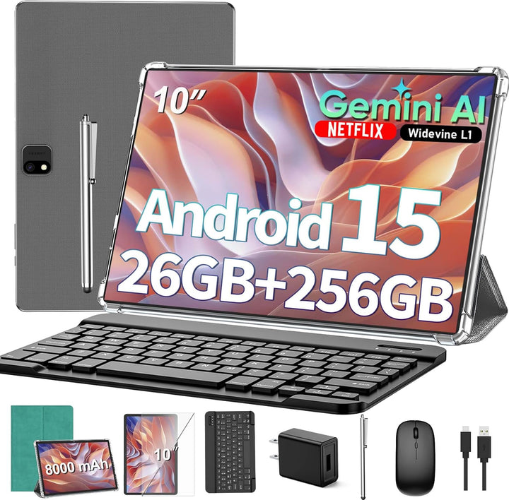Tableta 2026 Gemini AI de 10 pulgadas, tableta Android 16 con tecla...