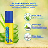 JB SKRUB The Face Wash - Limpiador facial suave para niños, adolesc...