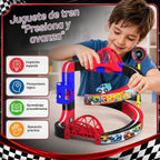 Juego de tren eléctrico para niños, 69 piezas de juguetes de tren de