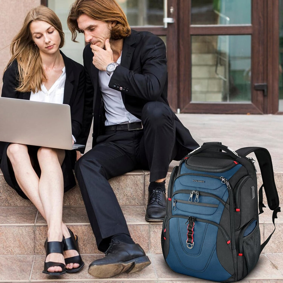 KROSER Friendly Mochila de viaje para laptop de 17.3 pulgadas, XXXL...