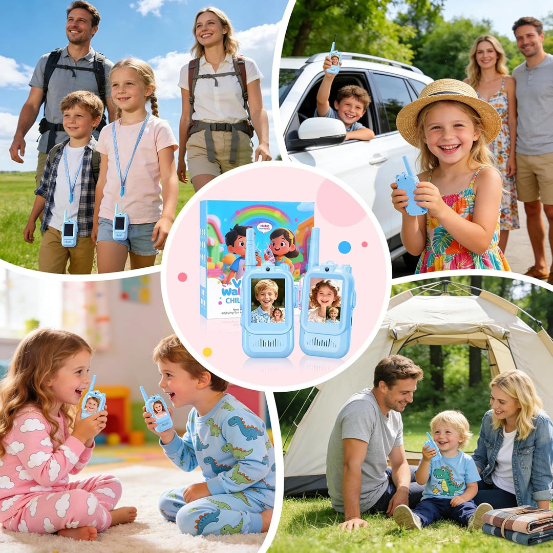 Walkie Talkies de video para niños paquete de 2 walkie