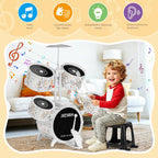 Juego de batería para niños pequeños de 2 a 4 años, instrumento musical de