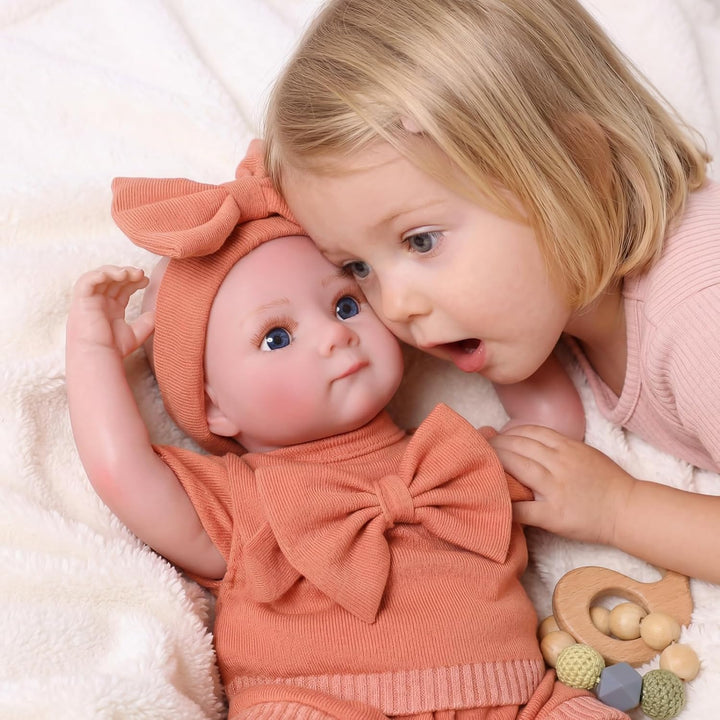BABESIDE Reborn Baby Dolls Girl Swivel Eyes- 17 Inch Cute Soft Viny...