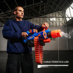 XSHOT Insanity - Lanzador de barril fumante con tecnología de 72 bolsillos de aire para dardos de ZURU, lanzador de dardos con mecanismo fumante, juguete al aire libre para niños y niñas, adolescentes