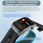 Yowow BIT Reloj Inteligente de Presión Arterial con Bomba de Aire y Bolsa de Aire, Transmisión de Voz, Compartir Datos, Pantalla AMOLED de 2.06", Rastreador de Fitness, Frecuencia Cardíaca/Oxígeno en