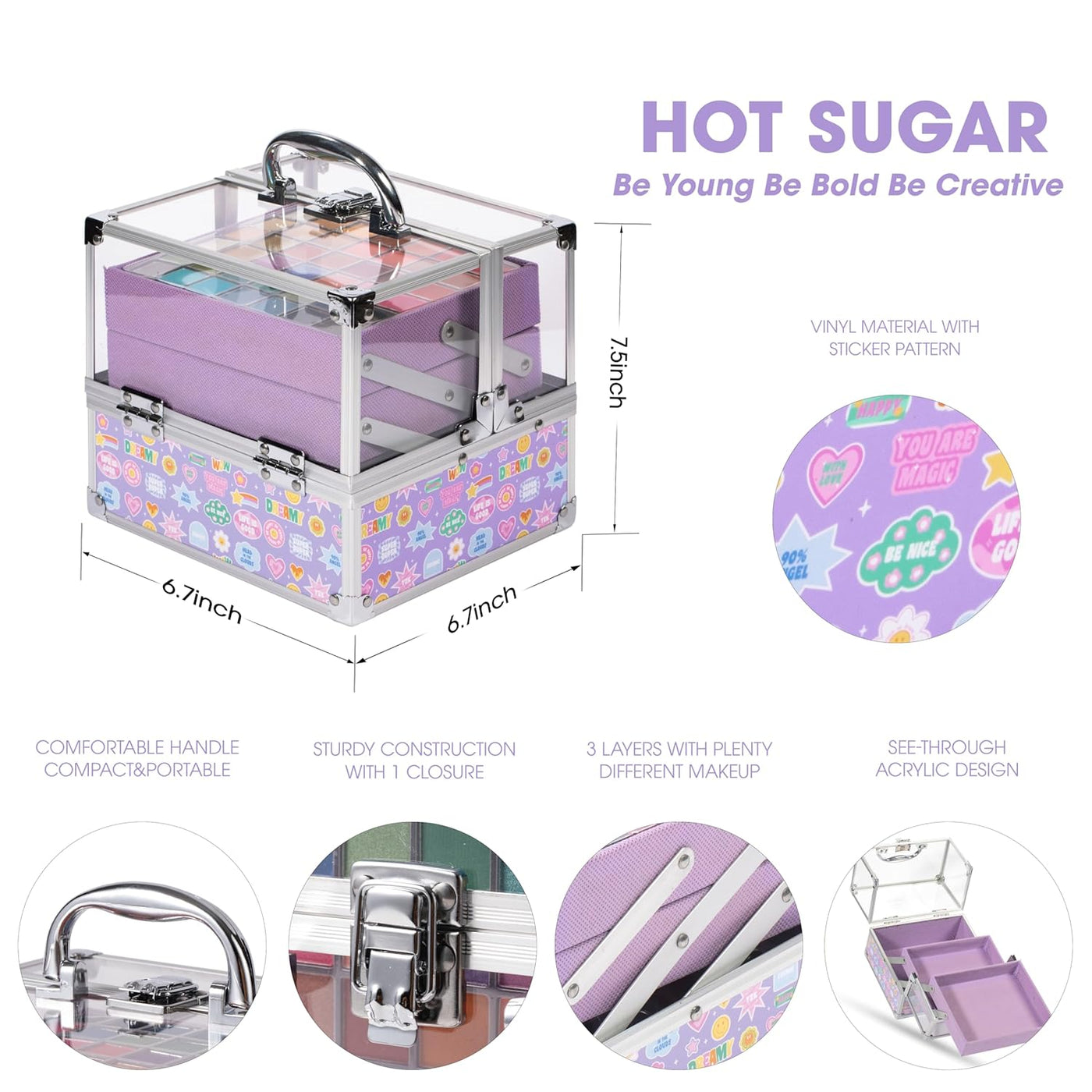 Hot Sugar Kit de maquillaje para niñas de 10 a 12 años, juegos de m...