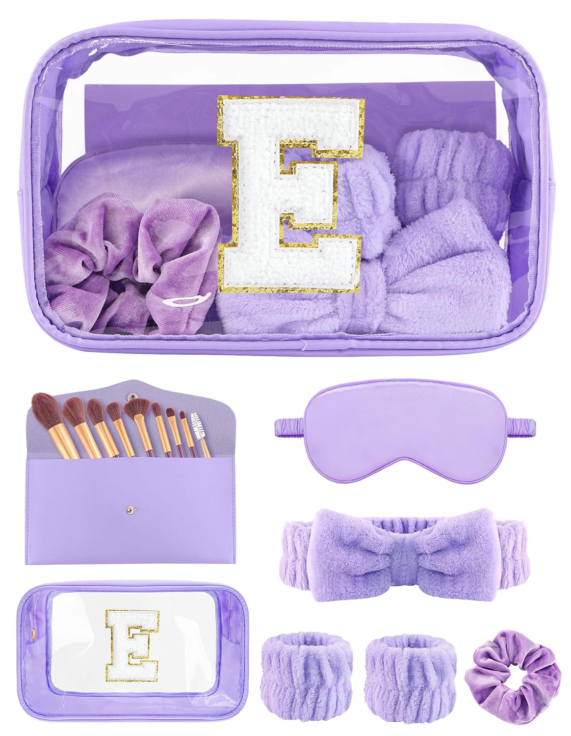 Juegos de regalo para mujeres, bolsa de maquillaje con inicial con...