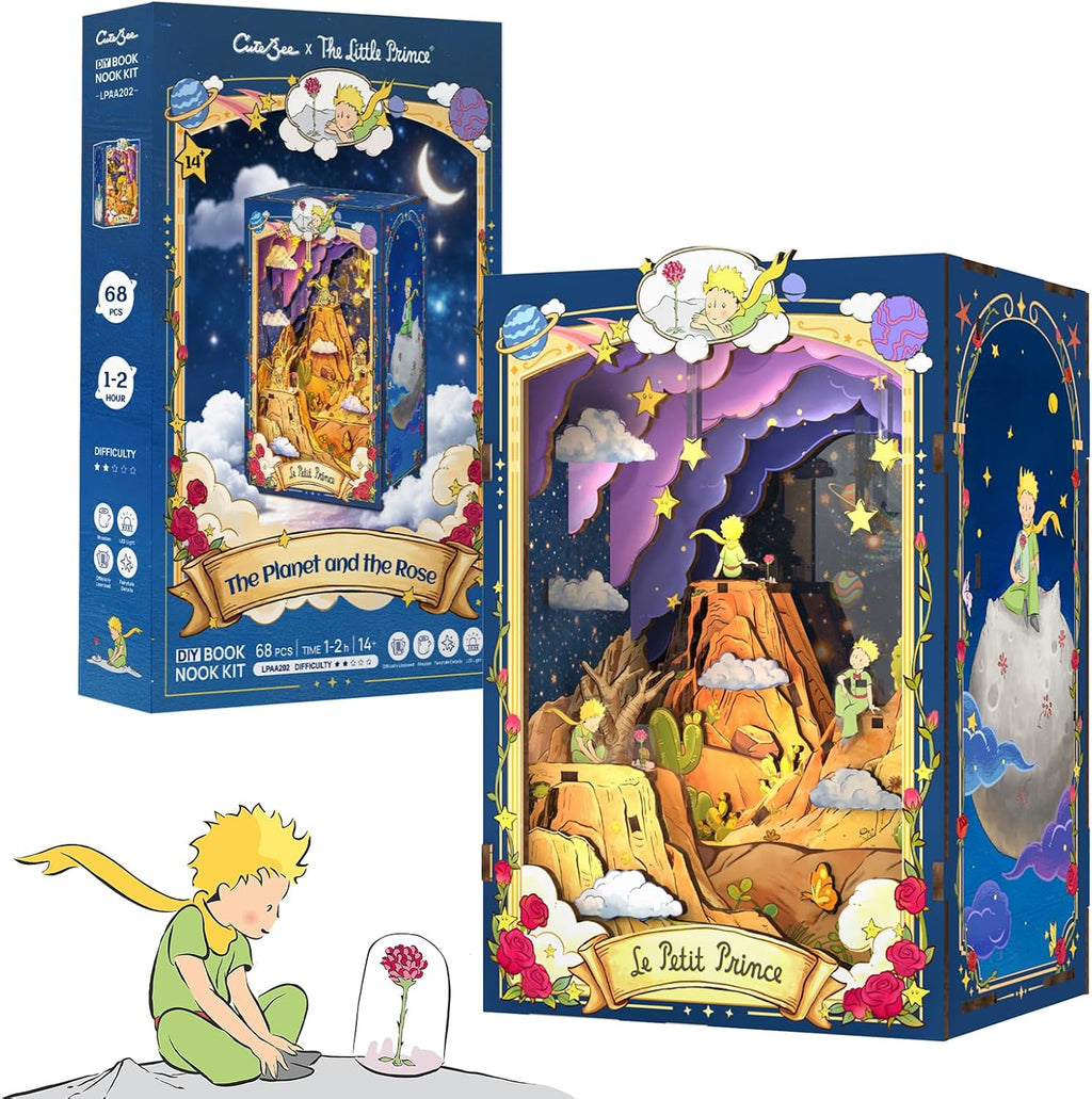 CUTEBEE The Little Prince - Kit de rincón de libro DIY en miniatura e imán